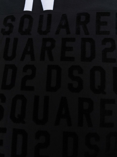 Shop Dsquared2 Logo-print Bath Towel In Schwarz