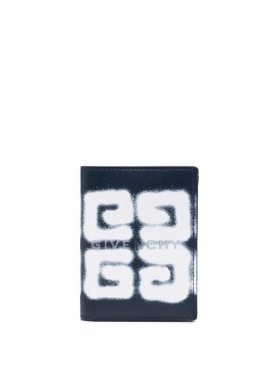 Shop Givenchy 4g-motif Bifold Cardholder In Blau