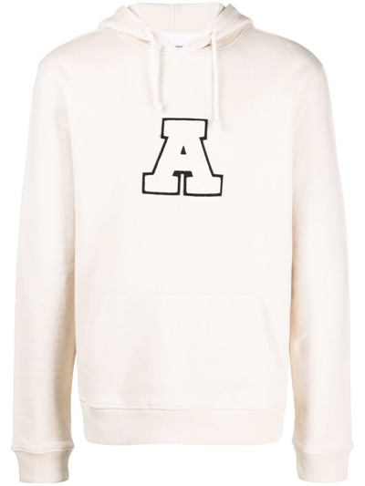 Shop Axel Arigato Logo-patch Hoodie In Nude