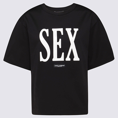 Shop Dolce & Gabbana Black Cotton T-shirt