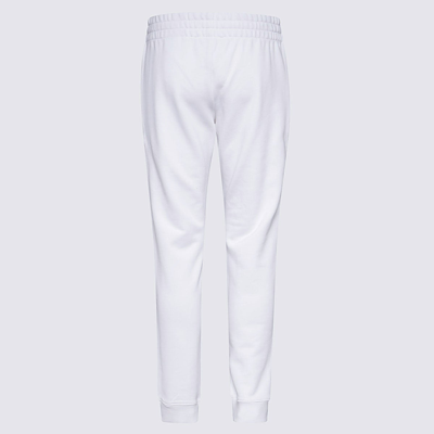 Shop Moschino White Cotton Track Pants