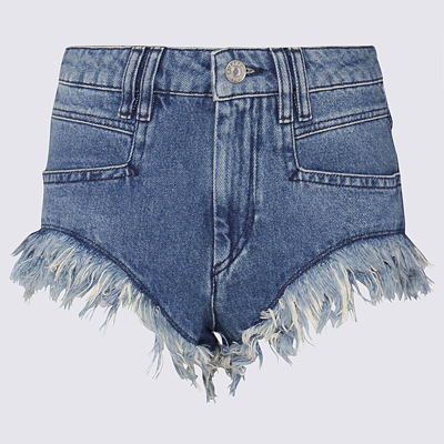 Shop Isabel Marant Étoile Blue Cotton Shorts