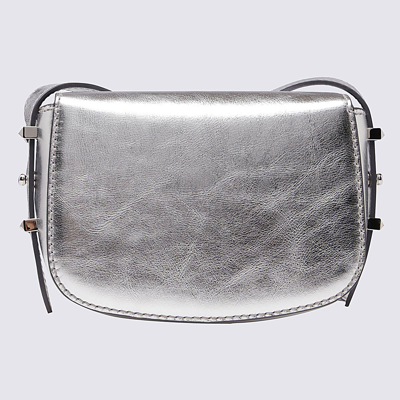 Shop Jimmy Choo Silver-toneleather Varenne Shoulder Bag