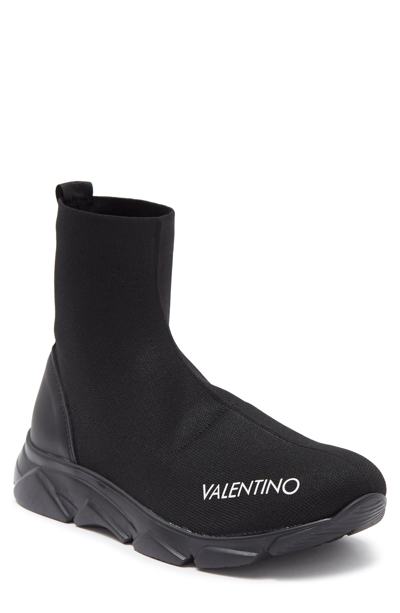 Shop Valentino By Mario Valentino Melissa High Top Sock Sneaker In Black