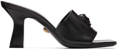 Shop Versace Black 'la Medusa' Heeled Sandals In 1b090 Black-black