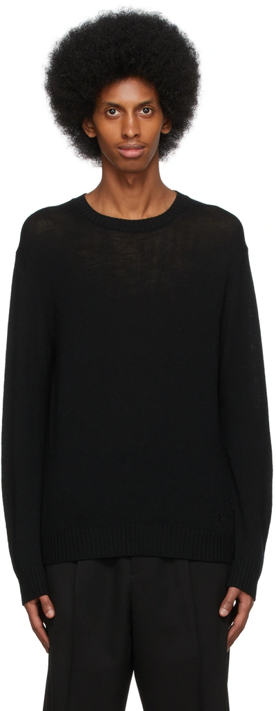 Shop Jil Sander Black Wool Sweater In 001 - Black