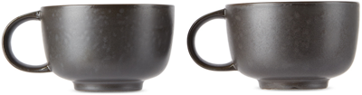 Shop Menu Black Norm & Höst Edition Handle Cup Set In Dark Glazed