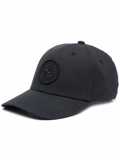 Shop Stone Island Compass-patch Baseball Cap In Black