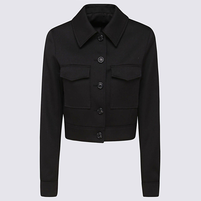 Shop Ami Alexandre Mattiussi Black Virgin Wool Shirt Jacket