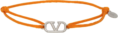 Shop Valentino Orange Vlogo Signature Bracelet In Goldfish