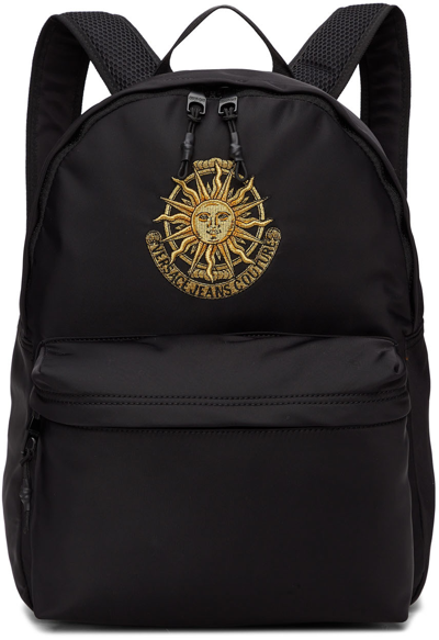 Shop Versace Jeans Couture Black Sun Main Backpack In E899 Black