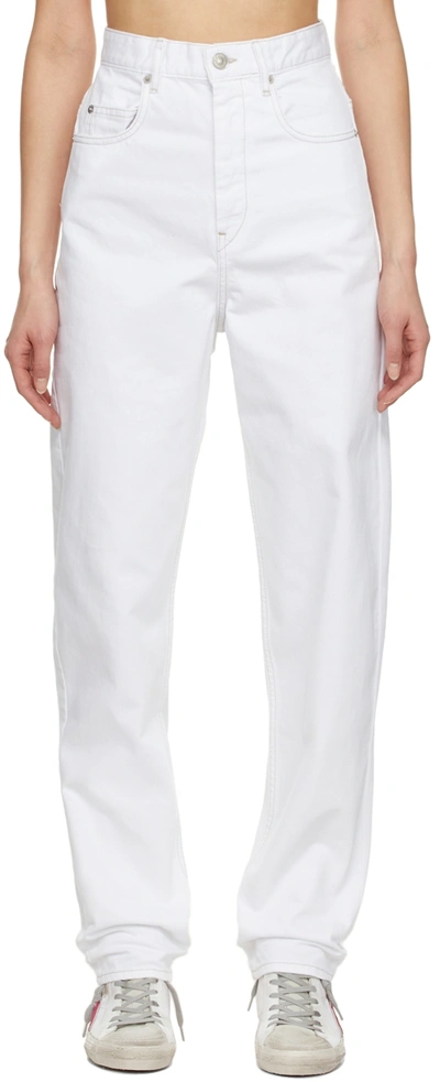 Shop Isabel Marant Étoile White Corsysr Jeans In 20wh White