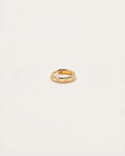 Piercing 6mm Diamond Dot Huggie In Gold