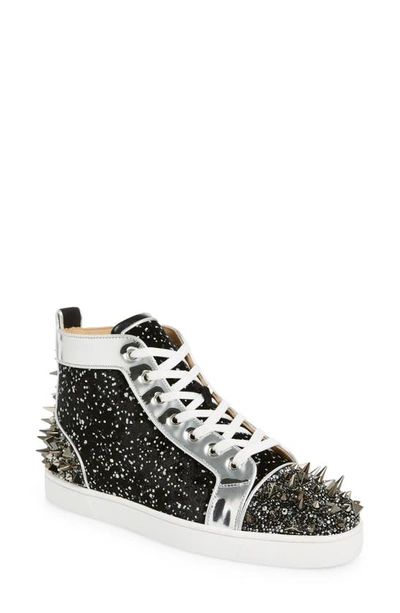 Christian Louboutin Men's Metallic Strass High-Top Sneakers