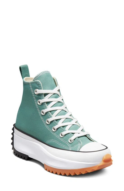 Shop Converse Gender Inclusive Chuck Taylor® All Star® Run Star Hike High Top Platform Sneaker In Jade Unity/ Black/ White