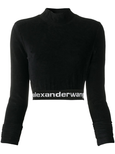 Shop Alexander Wang Stretch Corduroy Top In Black