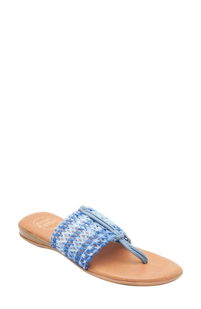 Shop Andre Assous Nice Woven Sandal In Blue