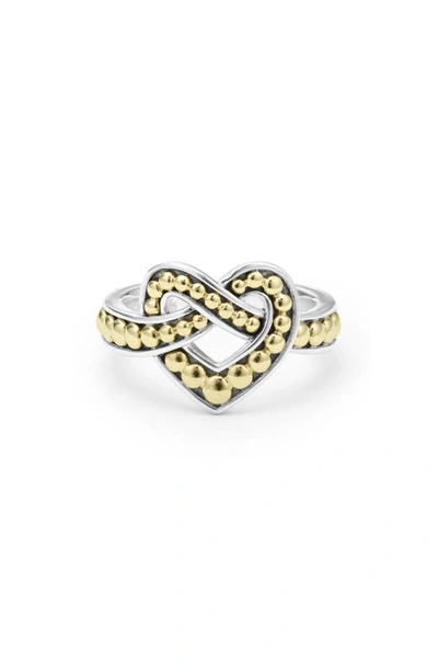 Shop Lagos Beloved Heart Ring In Silver And Gold