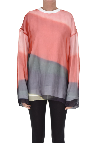 Shop Dries Van Noten Oversized Sweatshirt In Multicoloured