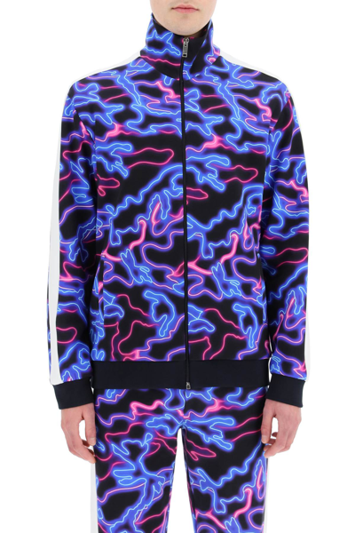 Shop Valentino Neon Camou Track Jacket In Mixed Colours
