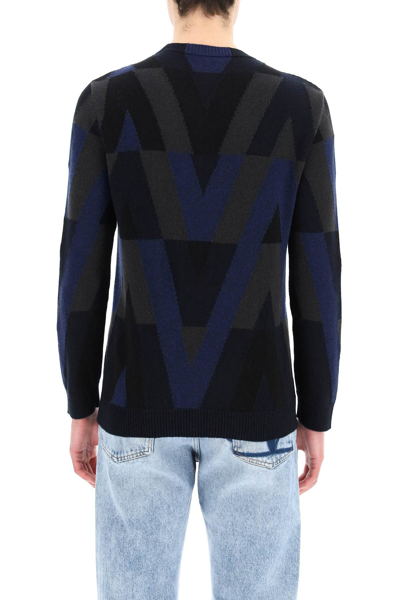 Shop Valentino Optical  Wool Sweater In Mixed Colours