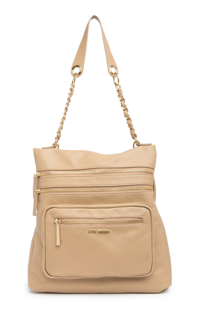 Shop Steve Madden Callie Faux Leather Convertible Hobo Bag In Sandstorm