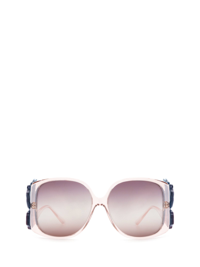 Shop Giorgio Armani Ar 8137 Pink Sunglasses