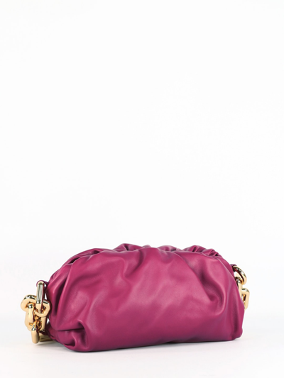 Shop Bottega Veneta Chain Pouch Bag In Purple
