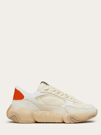 Shop Valentino Bubbleback Sneakers In Cream