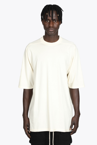 Shop Drkshdw Jumbo Ss T Off-white Cotton Oversized T-shirt - Jumbo Tee In Panna
