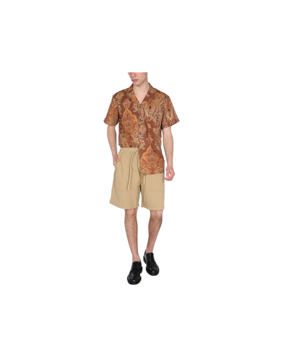 Shop Ymc You Must Create Paisley Jacquard Shorts In Beige