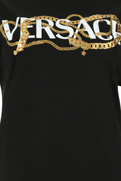 Shop Versace Black Cotton T-shirt  Black  Donna 38
