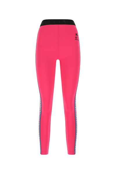 Etro Leggings With Logo In Pink