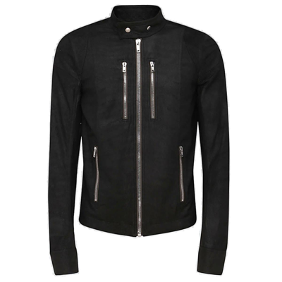 Shop Rick Owens Pocket Detailed Zipped Jacket In Black