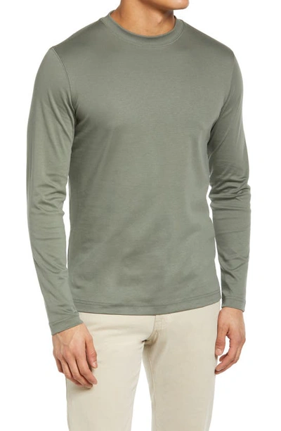 Shop Robert Barakett Georgia Long Sleeve T-shirt In Mulled Basil