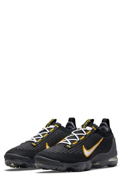 Shop Nike Air Vapormax 2021 Fk Sneaker In Black/ White/ Gold/ Grey