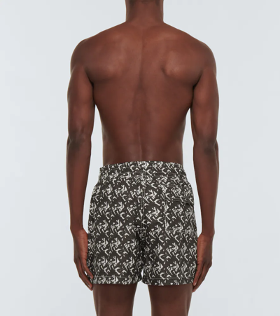 Shop Arrels Barcelona Printed Swim Shorts In Black