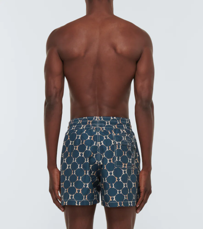 Shop Arrels Barcelona Printed Swim Shorts In Navy