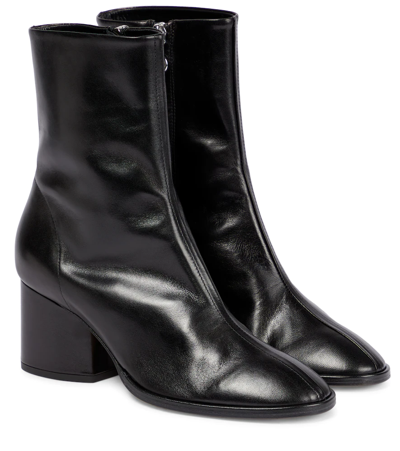 Shop Aeyde Andreia Leather Ankle Boots In Black