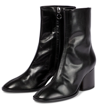 Shop Aeyde Andreia Leather Ankle Boots In Black