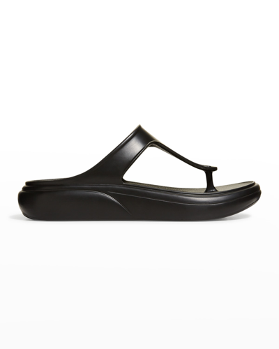 Shop Stuart Weitzman Stuflex Thong Eva Slide Sandals In Black