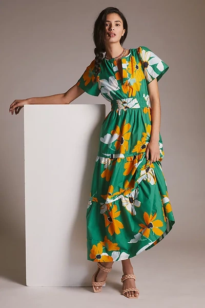 Shop Anthropologie The Somerset Maxi Dress In Green