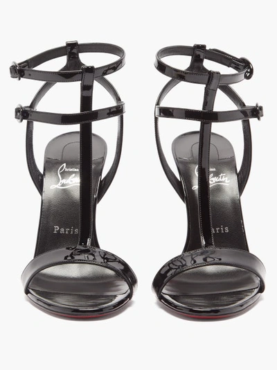 Mara 100 patent black sandals