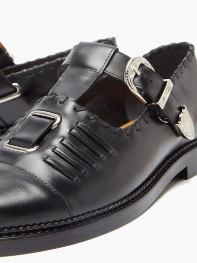 Toga Virilis Buckle-fastening Leather Mary Jane Shoes In Black
