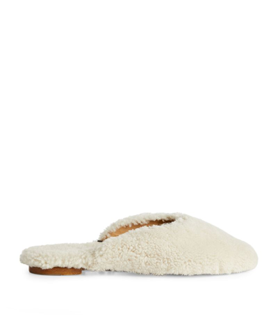 Shop Sleeper Shearling Slippers In Ivory