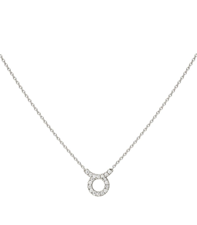 Shop Engelbert White Gold And Diamond Star Sign Taurus Necklace