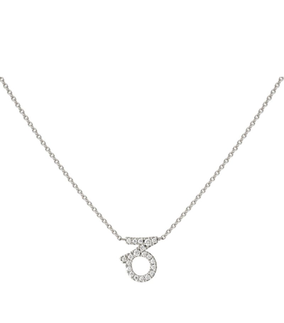 Shop Engelbert White Gold And Diamond Star Sign Capricorn Necklace