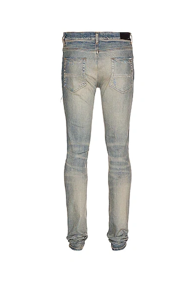 Shop Amiri Mx1 Bandana Skinny Jean In Clay Indigo