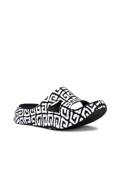Shop Givenchy Printed Marshmallow Slider Sandal In Black & White