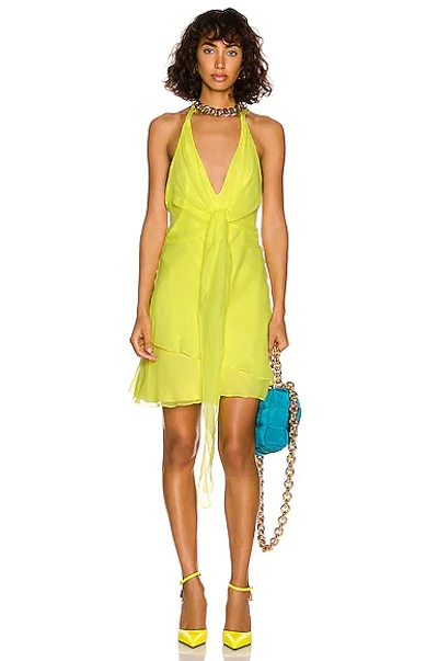 Shop Blumarine Sleeveless Dress In Giallo Limone